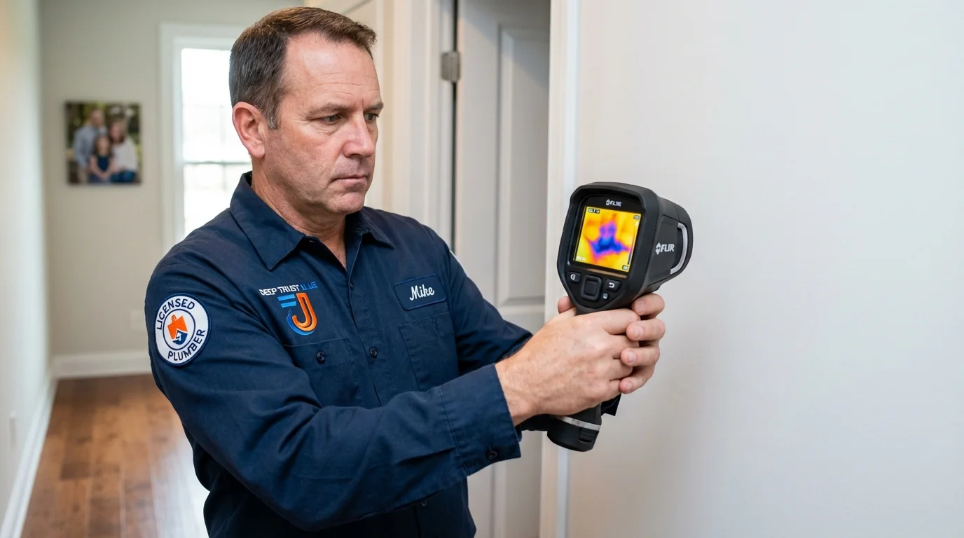 Thermal imaging leak detection by Johns Plumbing LLC in Sistersville